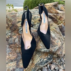 Manolo Blahnik Classic Black Slingback Heels